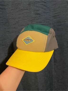 Kavu Yellow Green Brown Five-Panel Cap